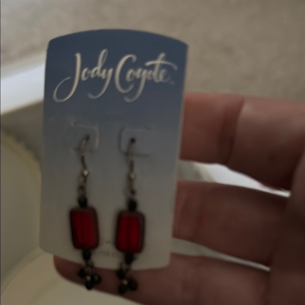 Jody Coyote Red and Black Earrings